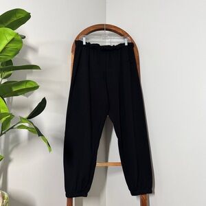 LazyPants LARGE Black Fleece Lined Lounge Jogger Sweatpants